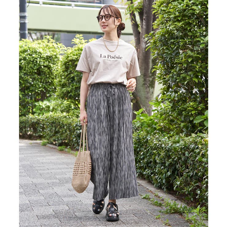 【接触冷感】裾レイヤードプリントTシャツ | ikka  | 詳細画像6 