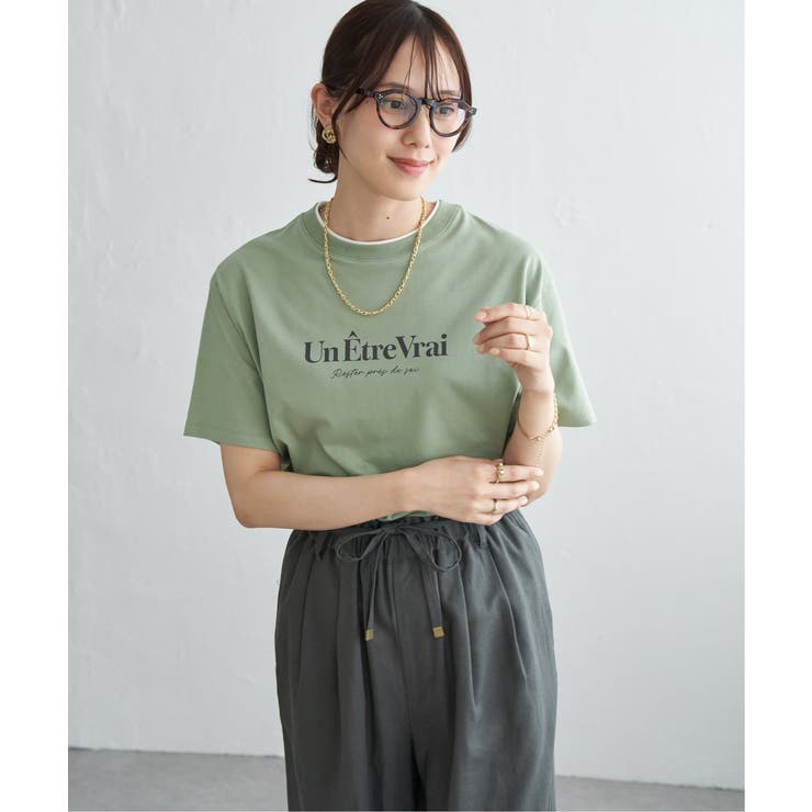 【接触冷感】裾レイヤードプリントTシャツ | ikka  | 詳細画像19 