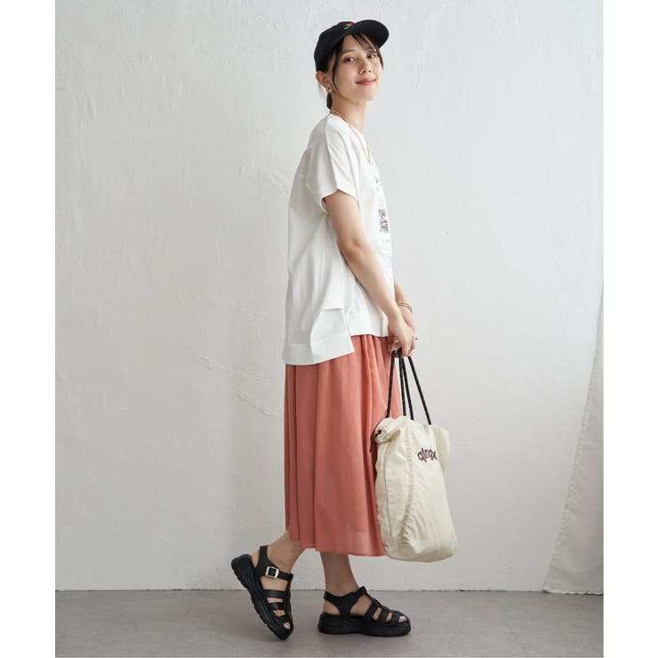 【接触冷感】ロゴフォトチュニックTシャツ | ikka  | 詳細画像6 