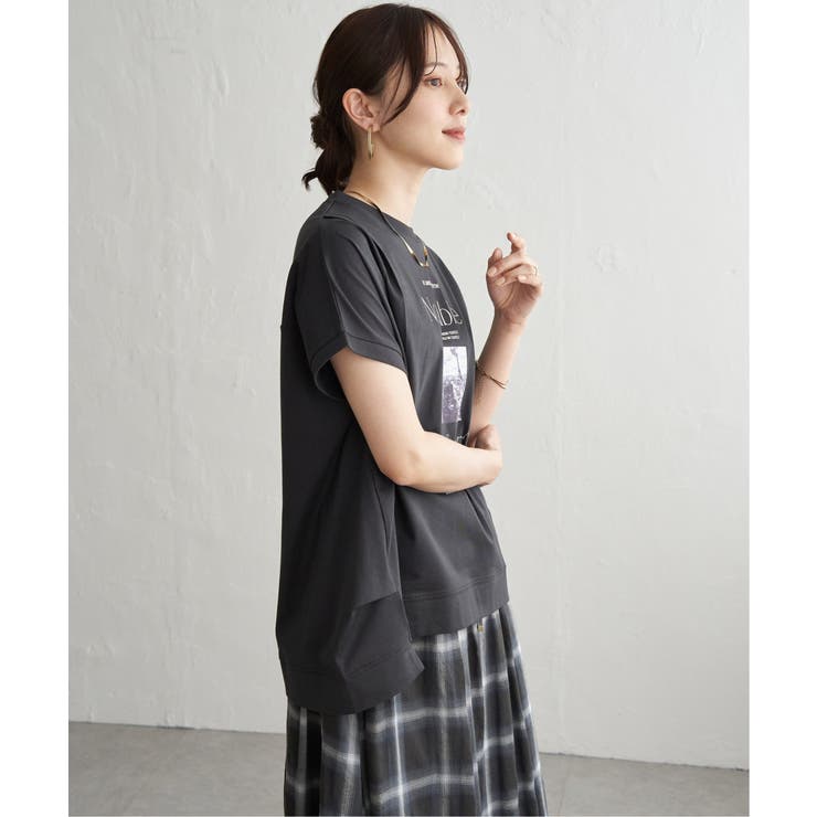 【接触冷感】ロゴフォトチュニックTシャツ | ikka  | 詳細画像7 