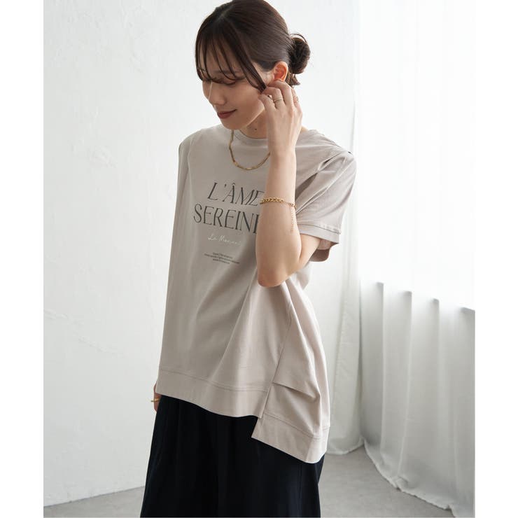【接触冷感】ロゴフォトチュニックTシャツ | ikka  | 詳細画像12 