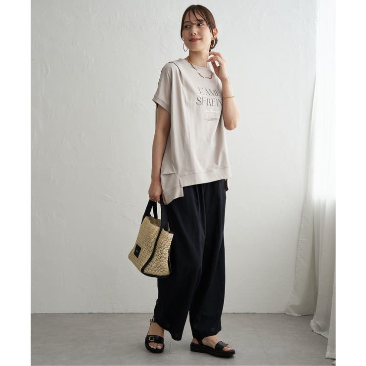 【接触冷感】ロゴフォトチュニックTシャツ | ikka  | 詳細画像13 