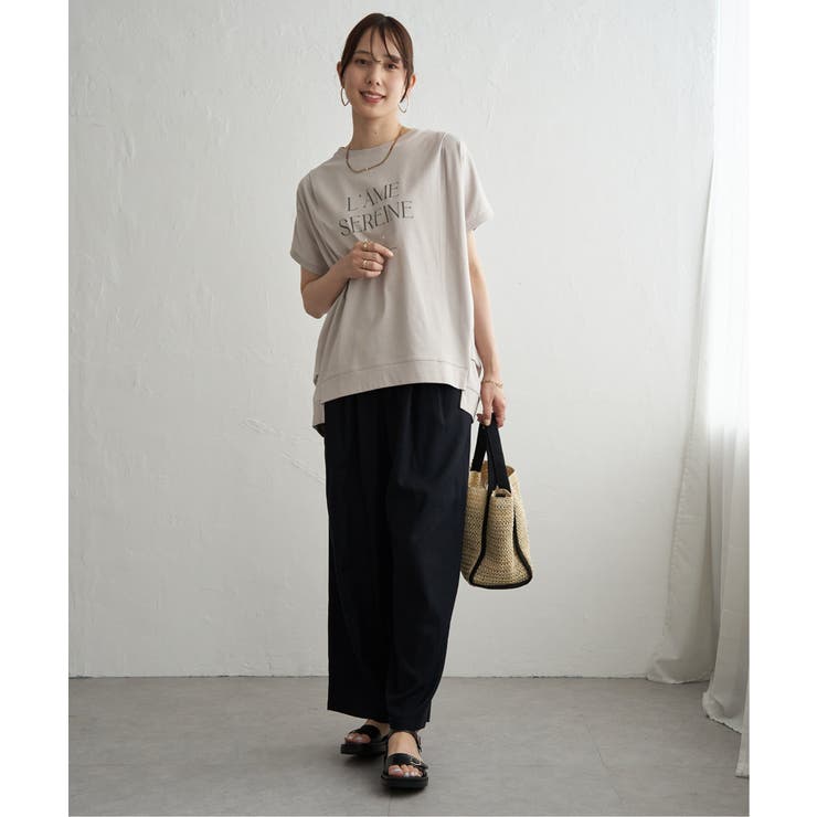 【接触冷感】ロゴフォトチュニックTシャツ | ikka  | 詳細画像14 