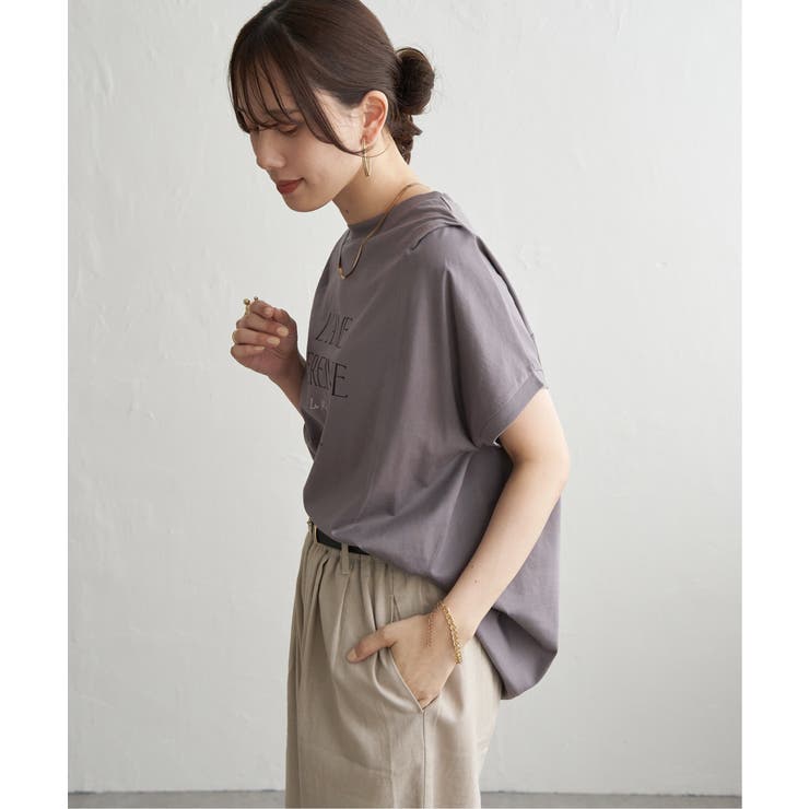 【接触冷感】ロゴフォトチュニックTシャツ | ikka  | 詳細画像17 