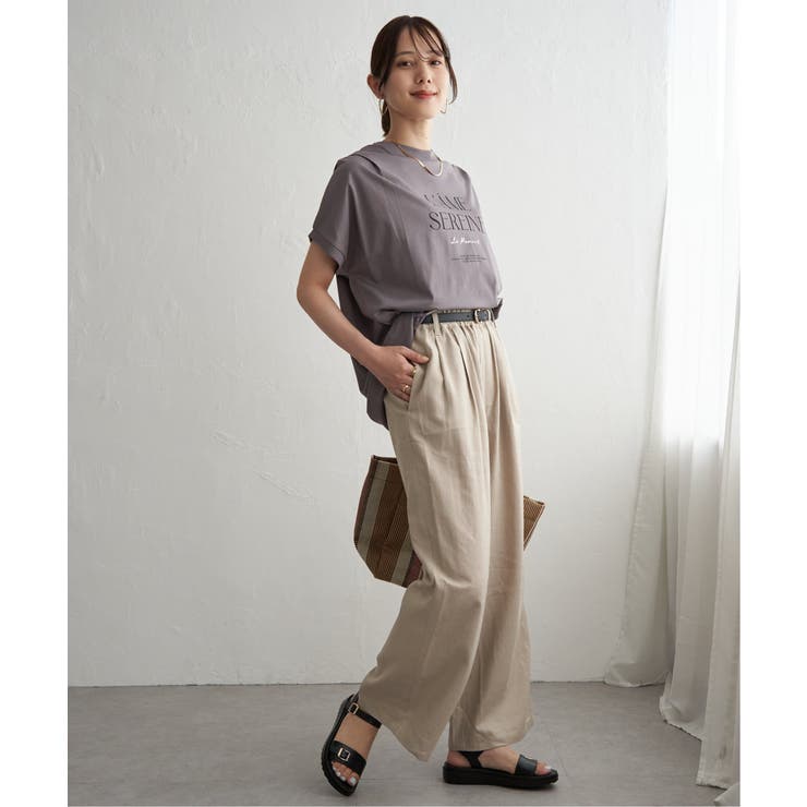 【接触冷感】ロゴフォトチュニックTシャツ | ikka  | 詳細画像19 