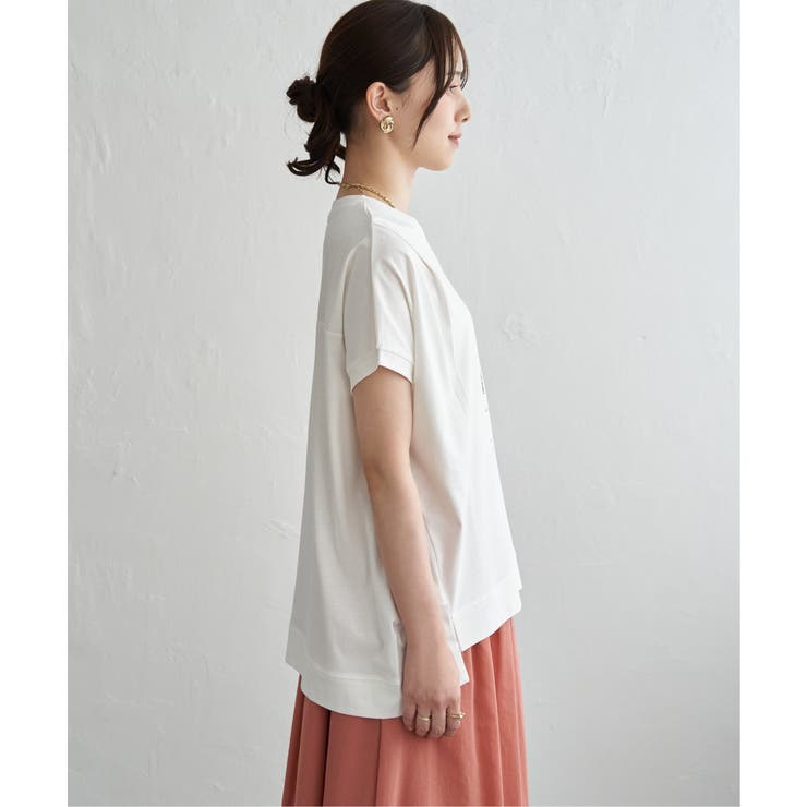 【接触冷感】ロゴフォトチュニックTシャツ | ikka  | 詳細画像20 