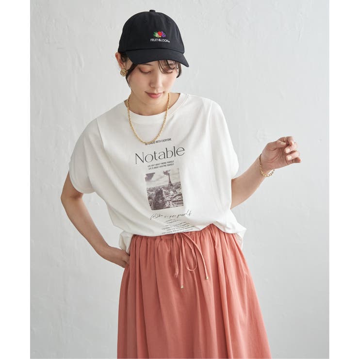 【接触冷感】ロゴフォトチュニックTシャツ | ikka  | 詳細画像2 