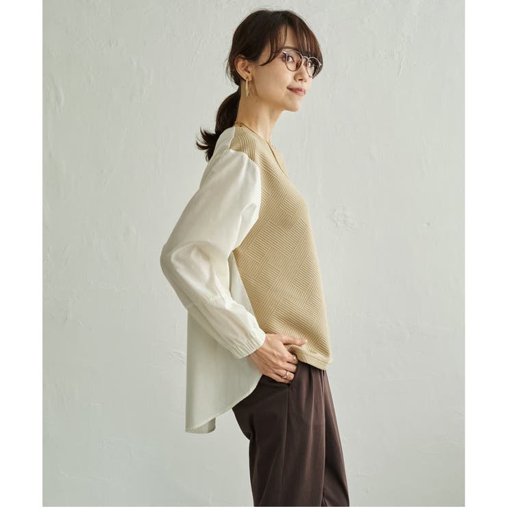 カットドッキングレイヤードプルオーバー | ikka  | 詳細画像19 