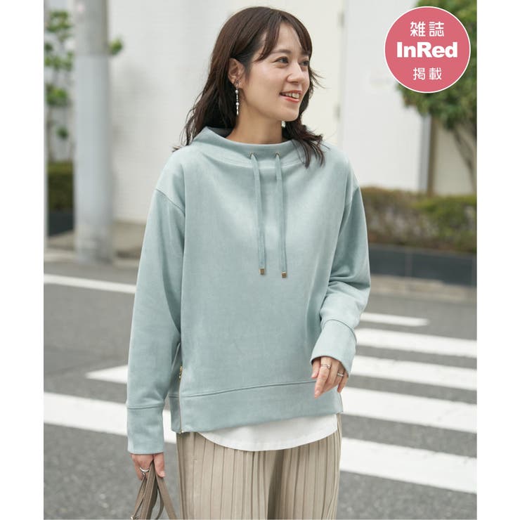 グリーン | 【雑誌InRed12月号掲載】フェイクスエードスピンドルプルオーバー | ikka 