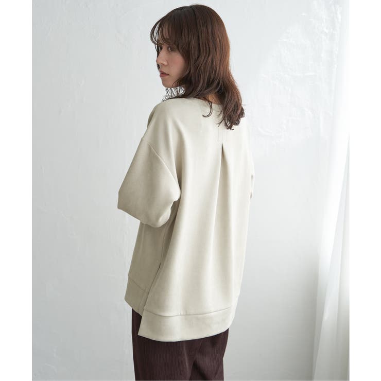 GOKU楽カットソー フェイクスエード裾スリットプルオーバー | ikka  | 詳細画像26 