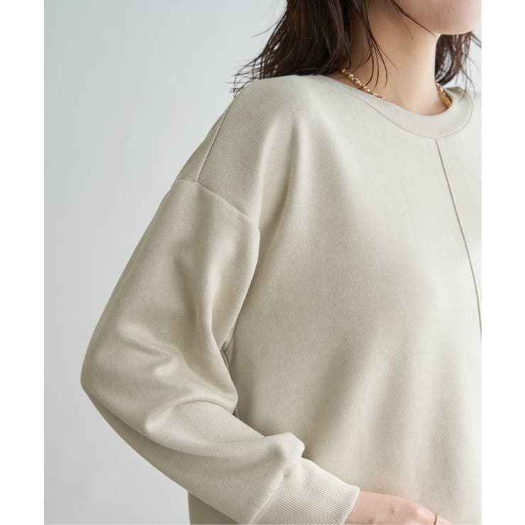 GOKU楽カットソー フェイクスエード裾スリットプルオーバー | ikka  | 詳細画像32 