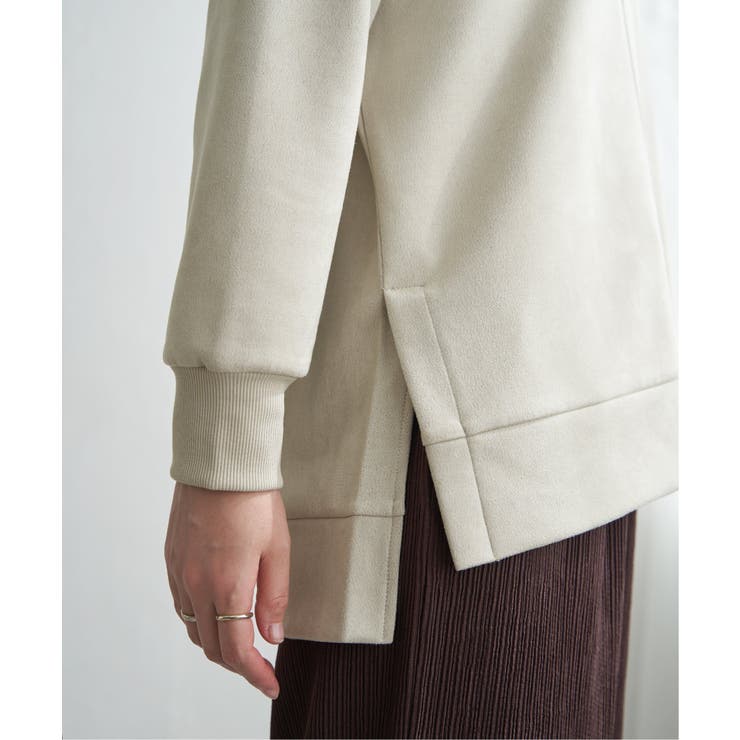 GOKU楽カットソー フェイクスエード裾スリットプルオーバー | ikka  | 詳細画像33 