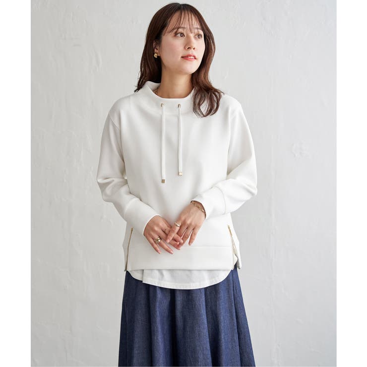 オフホワイト | GOKU楽カノコダンボールプルオーバー | ikka 