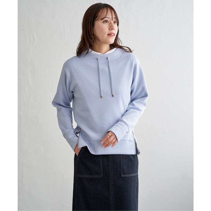 サックスブルー | GOKU楽カノコダンボールプルオーバー | ikka 