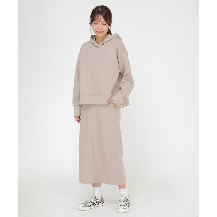 エムズグレイシー　ダンボールニット　フード　パーカー　サイズ44 カタログ掲載 ストレッチダンボールニット フードパーカー （長袖）（47