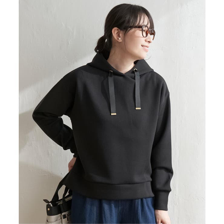 ブラック | GOKU楽ダンボールニットフードパーカー | ikka 