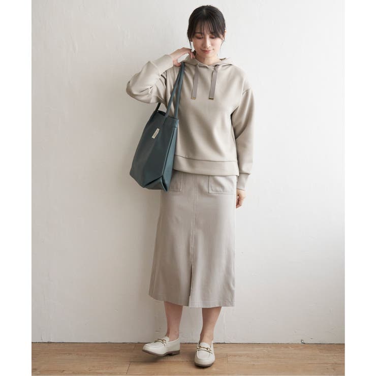 GOKU楽ダンボールニットフードパーカー | ikka  | 詳細画像2 