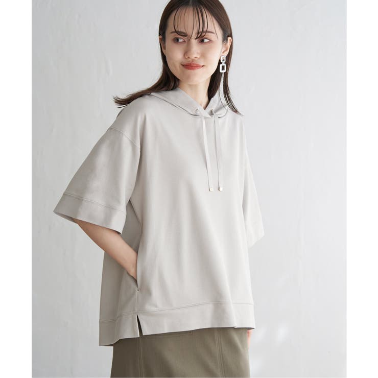 【雑誌InRed6月号掲載】コットンUSAミニワッフルポケ付きパーカー | ikka  | 詳細画像25 