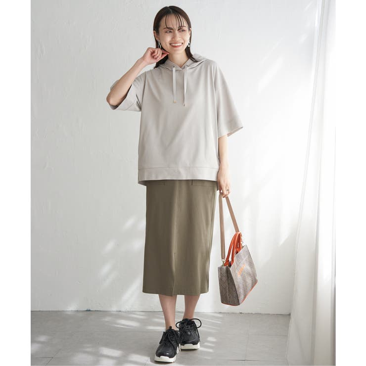 【雑誌InRed6月号掲載】コットンUSAミニワッフルポケ付きパーカー | ikka  | 詳細画像26 