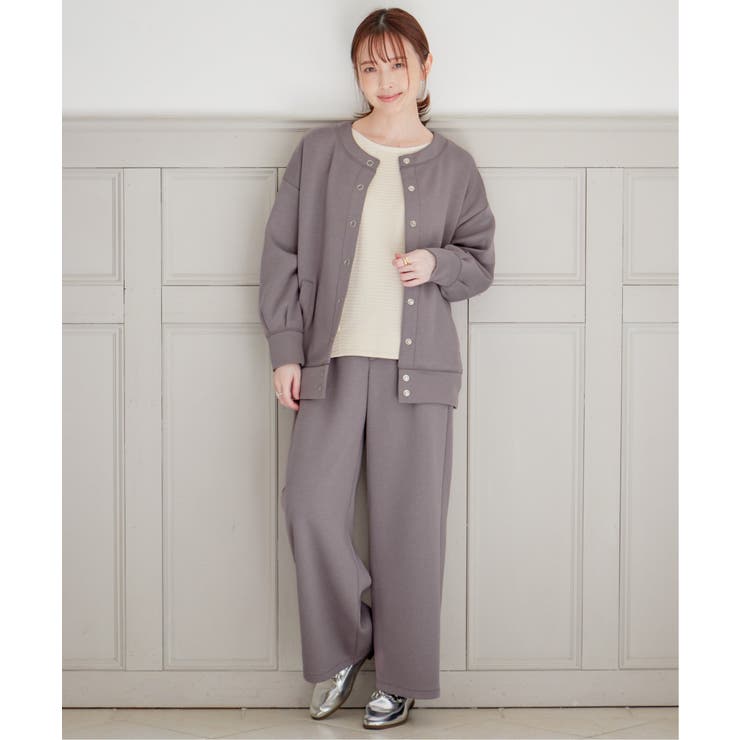 【新品未使用】単衣 スッキリ都会派 シンプルで洗練された付け下げ◇ライトグレー 洗濯機で洗える】GOKU楽ダンボールカーディガン[品番：IKAW0021071