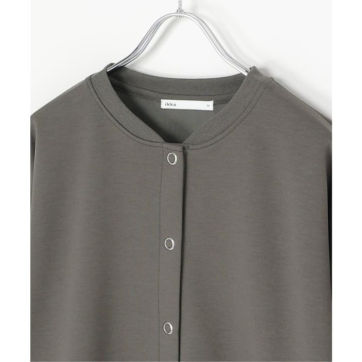 【洗濯機で洗える】ダンボールニットノーカラーカーディガン | ikka  | 詳細画像6 