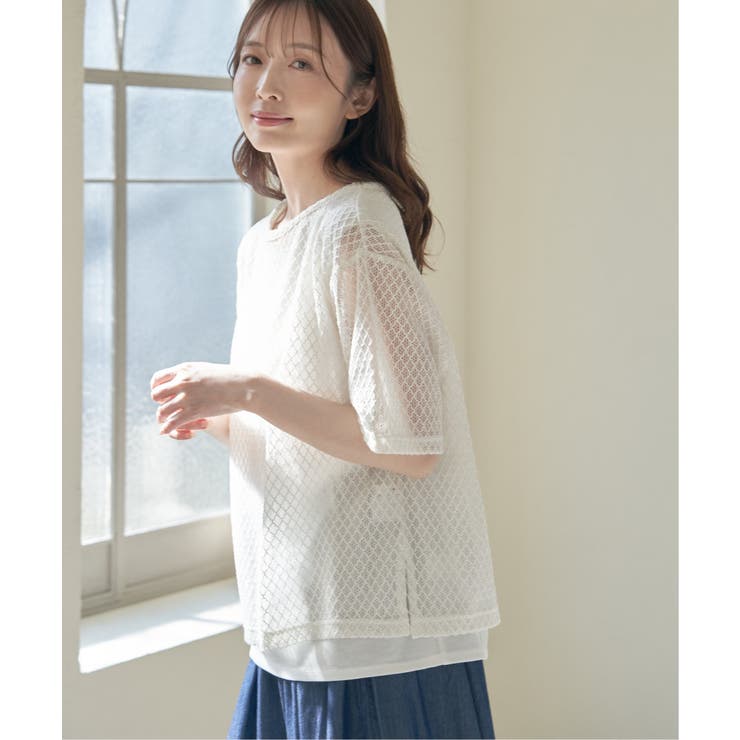 【雑誌InRed6月号掲載】レースアンサンブルプルオーバー【2点セット 親子コー… | ikka  | 詳細画像2 