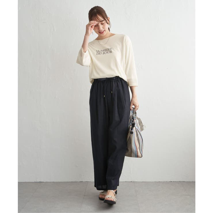 【2点セット】シア?ロゴプリント 7分袖プルオーバーセット | ikka  | 詳細画像11 