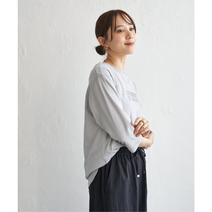 【2点セット】シア?ロゴプリント 7分袖プルオーバーセット | ikka  | 詳細画像14 