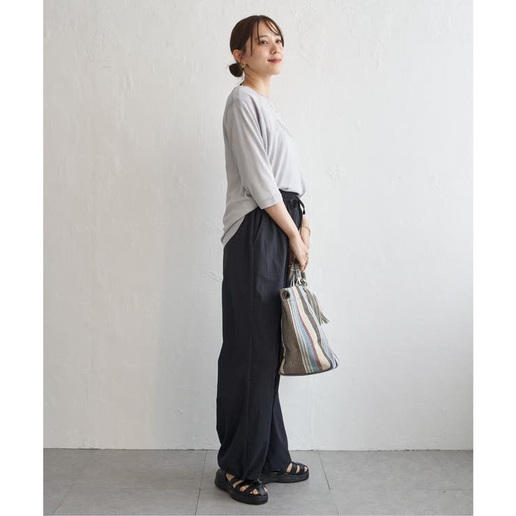 【2点セット】シア?ロゴプリント 7分袖プルオーバーセット | ikka  | 詳細画像16 