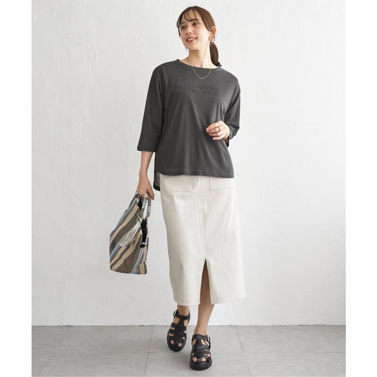 【2点セット】シア?ロゴプリント 7分袖プルオーバーセット | ikka  | 詳細画像21 