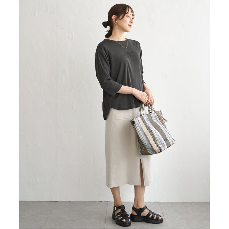 【2点セット】シア?ロゴプリント 7分袖プルオーバーセット | ikka  | 詳細画像22 