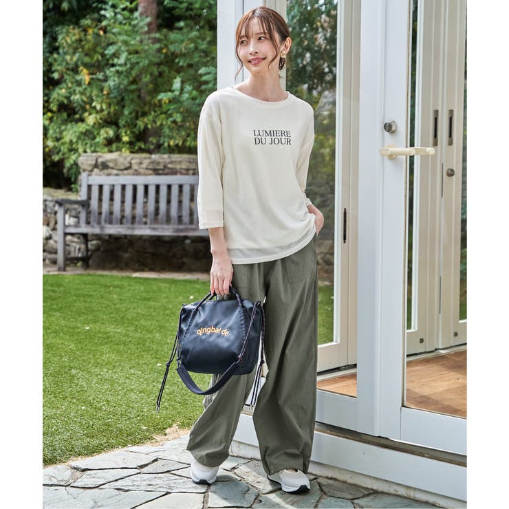 【2点セット】シア?ロゴプリント 7分袖プルオーバーセット | ikka  | 詳細画像5 