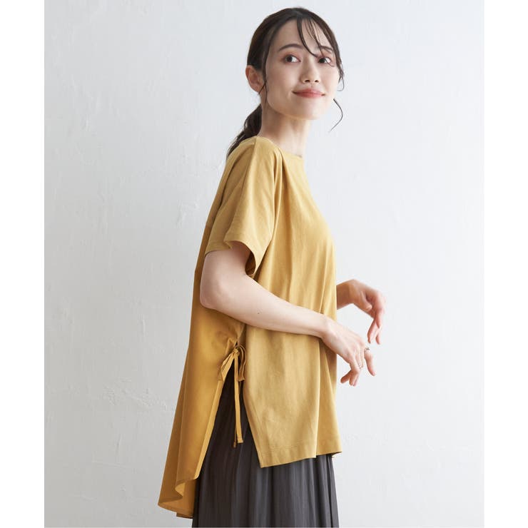 異素材サイドリボンチュニック | ikka  | 詳細画像8 