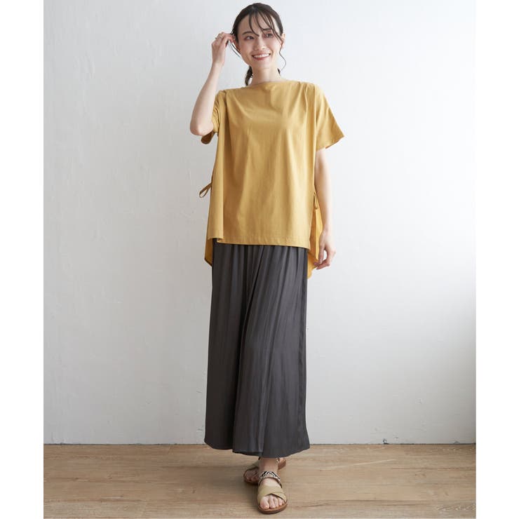 異素材サイドリボンチュニック | ikka  | 詳細画像9 