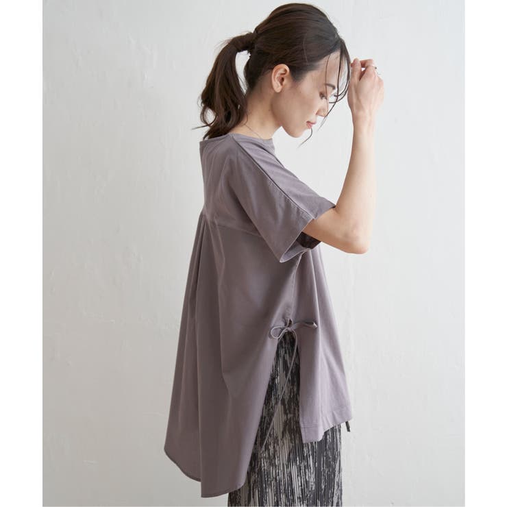 異素材サイドリボンチュニック | ikka  | 詳細画像14 