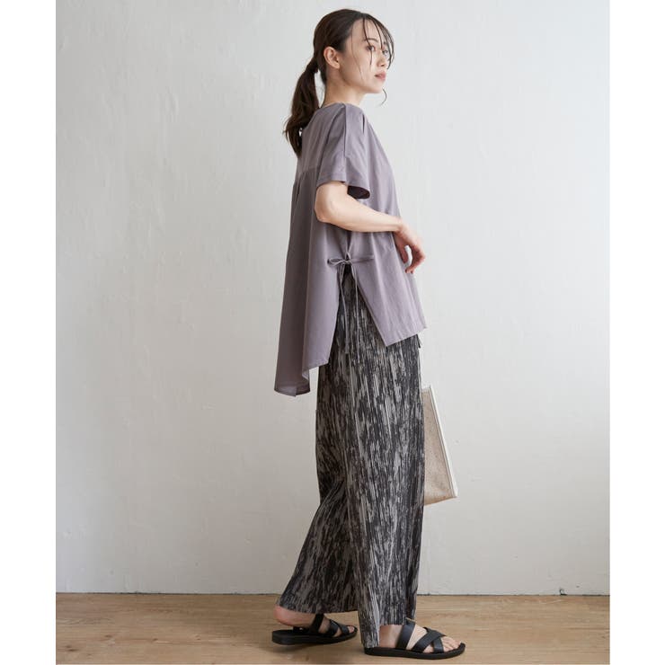 異素材サイドリボンチュニック | ikka  | 詳細画像4 