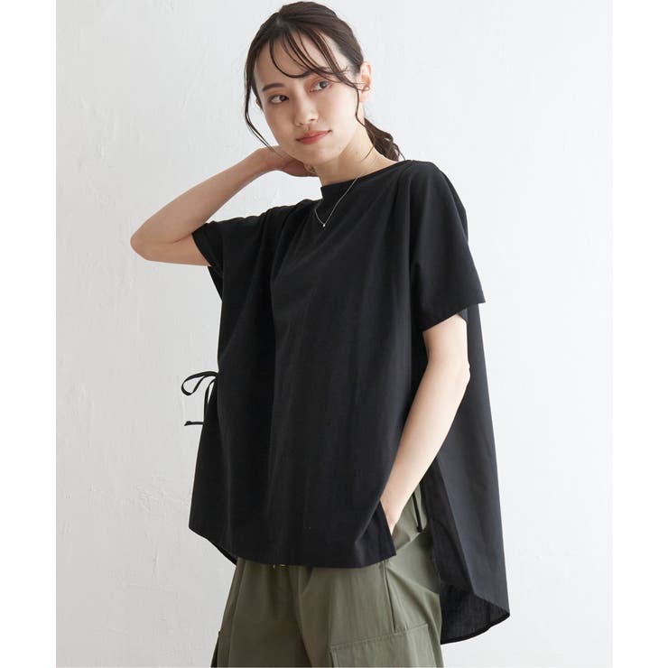 異素材サイドリボンチュニック | ikka  | 詳細画像5 