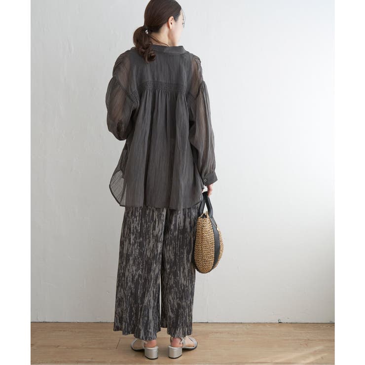 バックシャーリングシアーシャツ | ikka  | 詳細画像10 