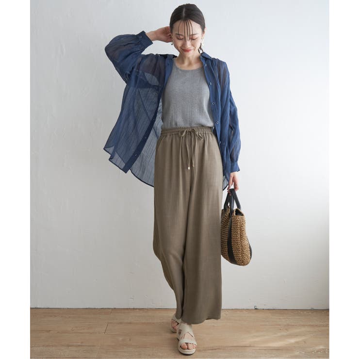 バックシャーリングシアーシャツ | ikka  | 詳細画像16 