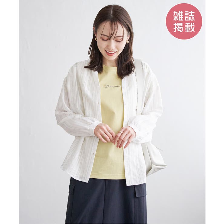 オフホワイト | 【雑誌InRed5月号掲載】シアーバックリボンブラウス | ikka 