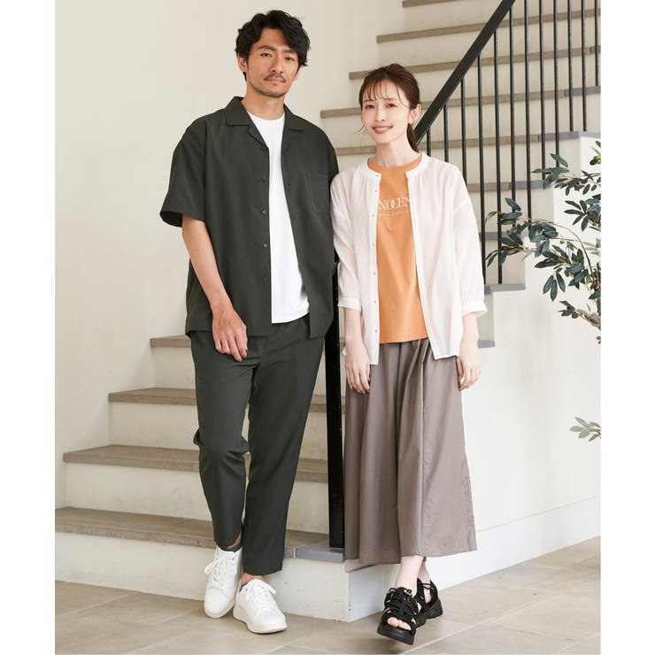 コットン楊柳バンドカラーシャツ | ikka  | 詳細画像7 