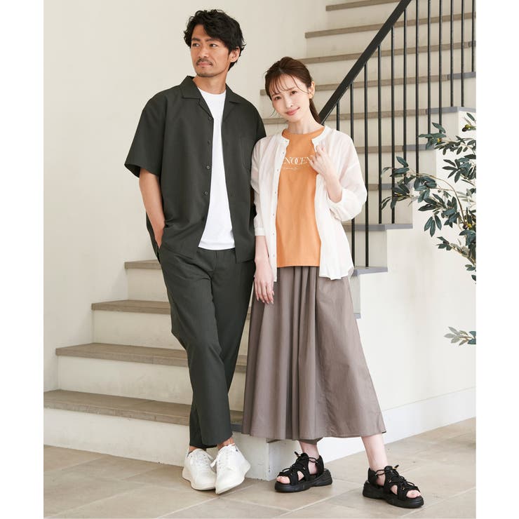 コットン楊柳バンドカラーシャツ | ikka  | 詳細画像8 