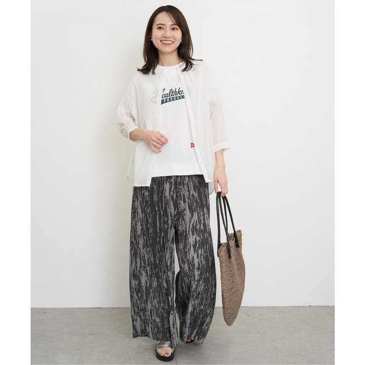 コットン楊柳バンドカラーシャツ | ikka  | 詳細画像10 