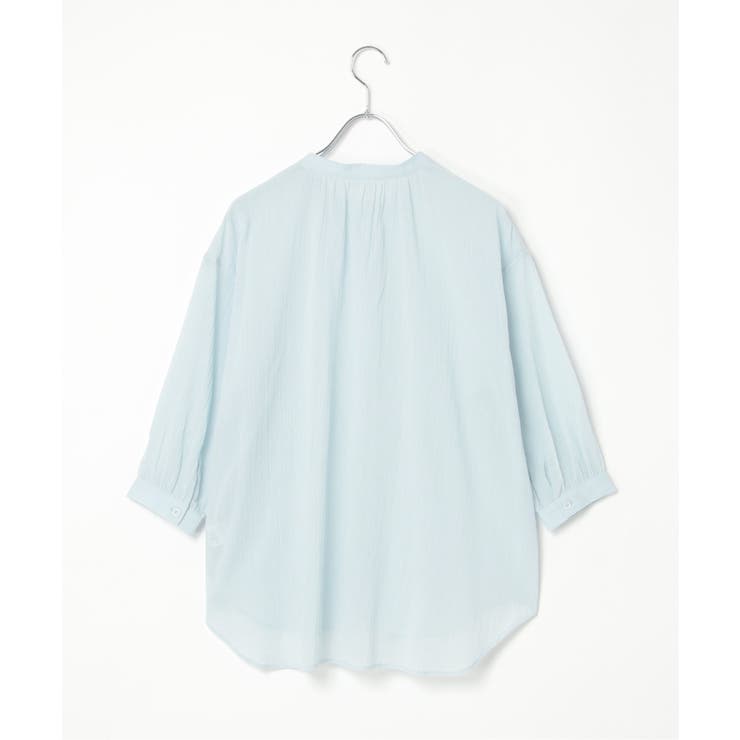 コットン楊柳バンドカラーシャツ | ikka  | 詳細画像27 