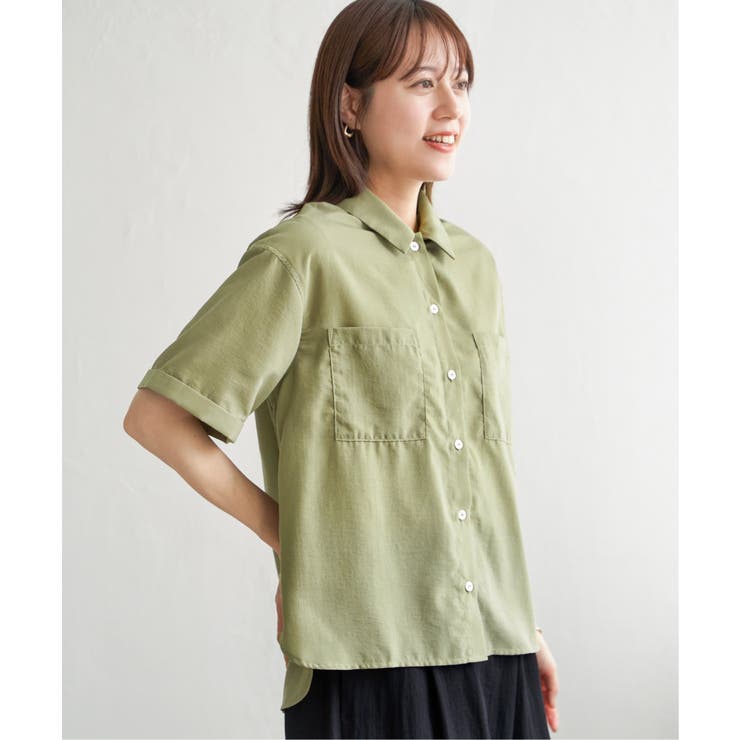 涼やか開襟ポケ付きシャツ | ikka  | 詳細画像6 