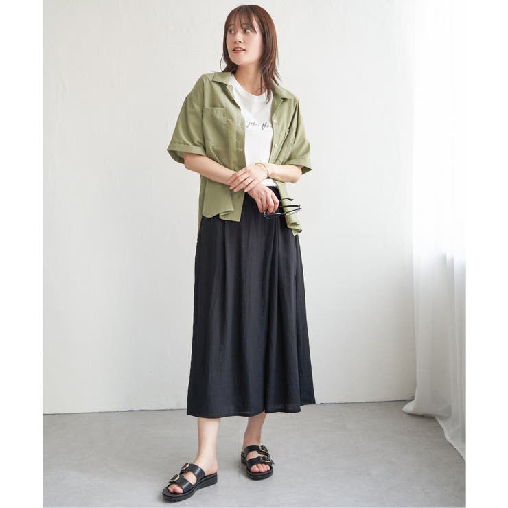 涼やか開襟ポケ付きシャツ | ikka  | 詳細画像8 