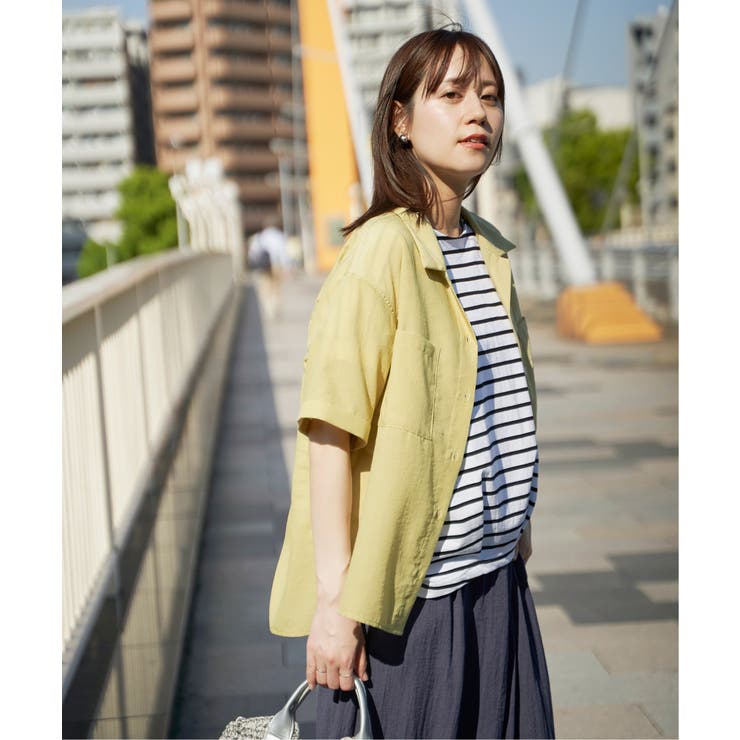 涼やか開襟ポケ付きシャツ | ikka  | 詳細画像9 