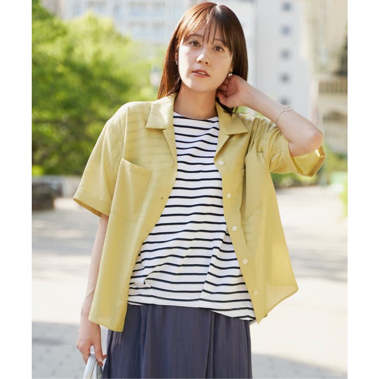 涼やか開襟ポケ付きシャツ | ikka  | 詳細画像10 