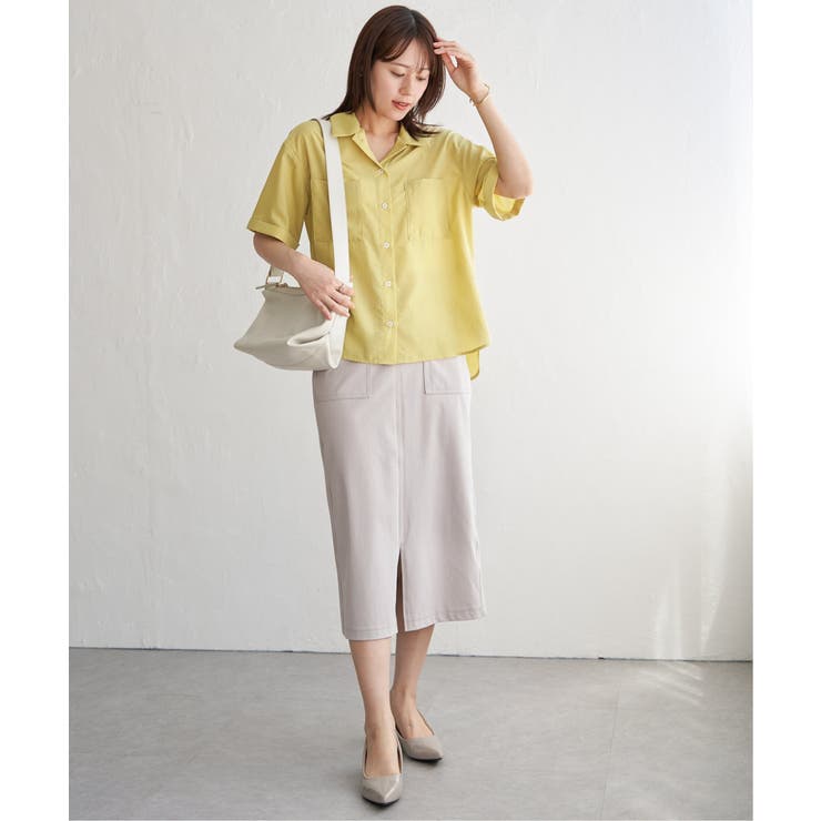 涼やか開襟ポケ付きシャツ | ikka  | 詳細画像13 