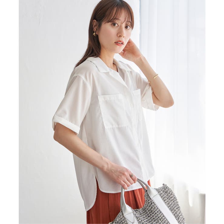 涼やか開襟ポケ付きシャツ | ikka  | 詳細画像14 